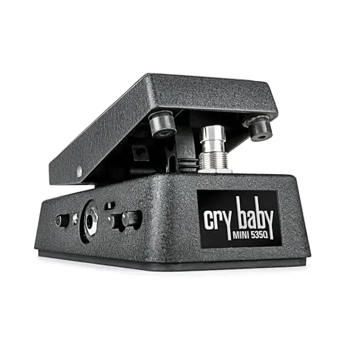 Jim Dunlop JD-CBM535Q - Effektpedal für Cry Baby WAH Mini Gitarre, vielseitige Frequenzauswahl und einstellbarer Boost für optimalen Sound