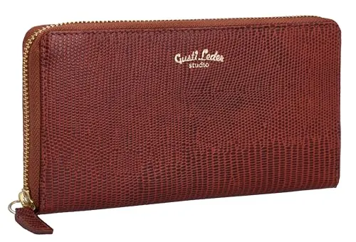 Gusti Geldbörse Leder - Cara Portemonnaie Geldbeutel Kartenetui Vintage Damen Braun Leder