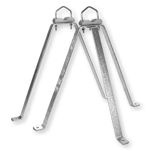 Erwin Weiß GmbH 2-teiliges Mauerhalter Set mit 42cm Wandabstand I Halterung für Rohre bis 60mm Durchmesser I Wandhalterung für Mast & Satellitenschüssel I Wandabstandshalter aus verzinktem Stahl