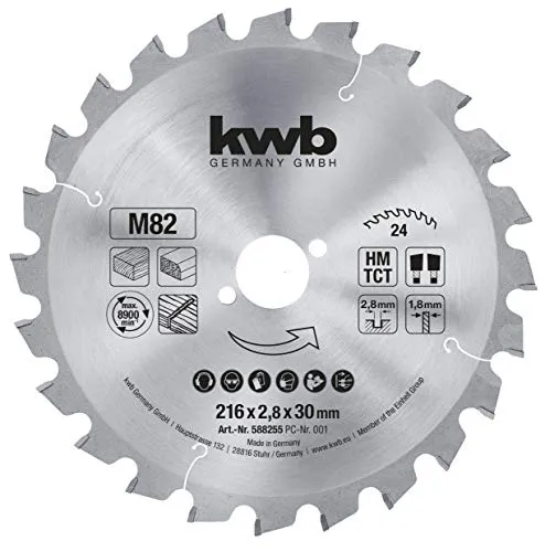 kwb Kreissägeblatt 216 x 30 mm – Made in Germany für präzise Schnitte