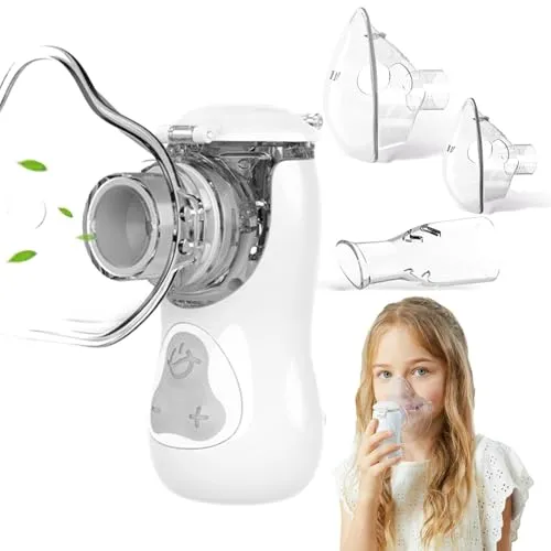 FEELLIFE Inhaliergeräte für Erwachsene, Inhalationsgerät Kinder, Inhalationsgerät Inhalator Vernebler Inhaliergerät, Nebulizer Baby Air Kids Mini Aerosol Inhalator Leiser Inhaliergerät