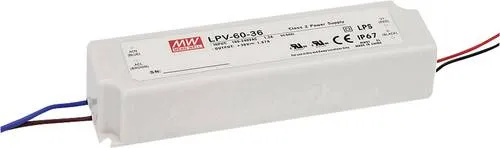MEAN WELL LPV-60-12 LED-Trafo Konstantspannung 60 W 0 - 5 A 12 V/DC nicht dimmbar, Überlastschutz 1 St.