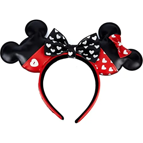 Loungefly Disney Mickey and Minnie Valentines Stirnband - Fashion & Accessories: Verleihen Sie Ihrem Look einen Hauch von Magie mit diesem stilvollen Stirnband, das ikonische Disney-Charme und hochwertige Verarbeitung vereint. Ein perfektes Accessoire für Disney-Fans!