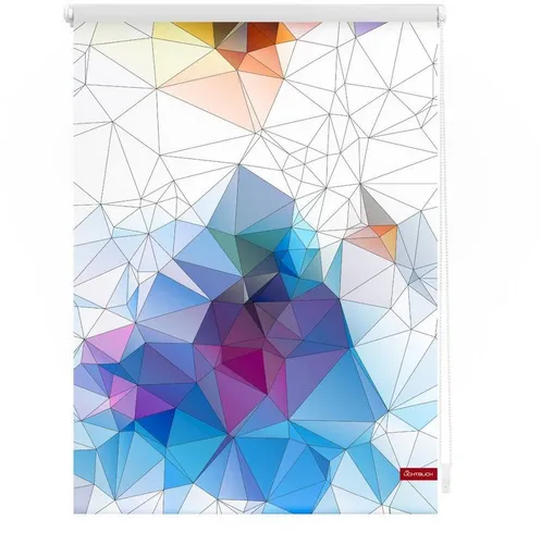 Lichtblick Rollo Klemmfix - Verdunkelung ohne Bohren, Grafik - Bunt 70 x 150 cm - Rollos für modernen Wohnraum mit dynamischem Grafikdesign. 100% Verdunkelung, einfache Montage ohne Bohren dank Klemmträgern. Ideal für Sicht- und Blendschutz.