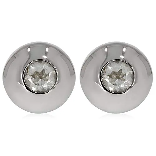 XEN Ohrstecker mit Weißtopas - Elegante Rhodinierung - Ohrringe für Damen aus Sterlingsilber, ca. 0,6 ct. Weißtopas, rhodiniert für einen strahlenden Glanz und hypoallergen.