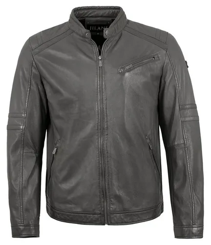 Jilani Lederjacke Eddy Jilani - Herren Lederjacke Lammnappa grau