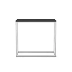 Bettso Konsolentisch, Schwarz, Chrom, Holzwerkstoff, Metall, 80x80x25 cm, Wohnzimmer, Wohnzimmertische, Konsolentische