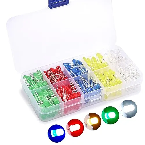 Stück LED Leuchtdiode, 5mm Led Leuchtdioden 3V (5 mm 250 Stück) 250