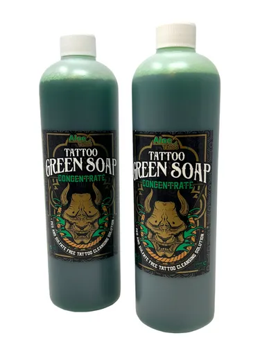  ALOE TATTOO Green Soap Konzentrat 2x0,5L für 10L INKgrafiX® TATTOO DE 56,97€/L