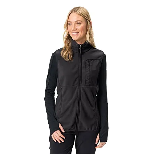 VAUDE WOMENS ROSEMOOR FLEECE VEST - Funktionsweste in Schwarz XXL (46) - Funktionsjacke für Bergsport, aus 100% recyceltem Polartec®-Material, bietet Wärme und Komfort bei Outdoor-Aktivitäten.