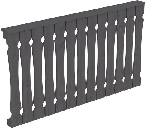 Skanholz Brüstungsgeländer Balkonschalung, grau - Zubehör für Gartenhäuser, 170 cm lang und 96 cm hoch, bietet mit 5 Jahren Herstellergarantie Stabilität und Sicherheit für Ihren Balkon.