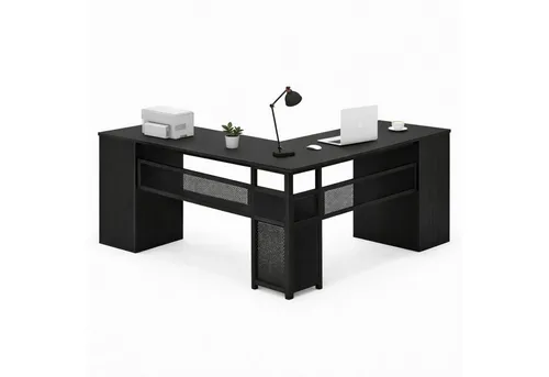 mukuhi L-förmiger Schreibtisch mit Schubladen – 150 cm