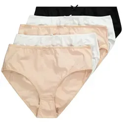 Ulla Popken Damen Slips 5er-Pack Multicolor 70-72 EU von Ulla Popken