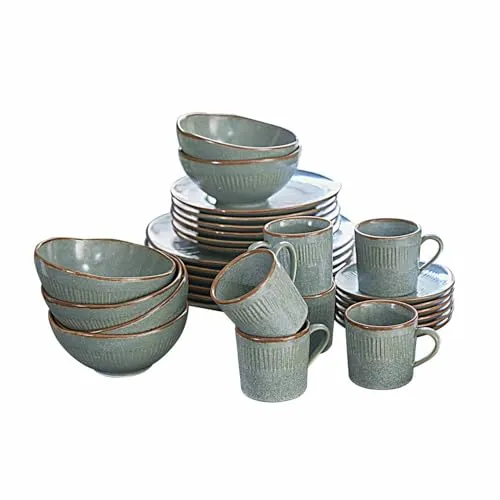 LOBERON Geschirr 30er Set Périers in braun von LOBERON