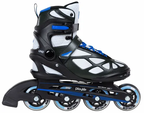 Playlife Uno 80 Inline-Skates Schwarz EU 43 - Inliner für Anfänger und Fortgeschrittene, mit leichtem Softboot, ABEC 7 Lagern und 80 mm Rädern für optimale Geschwindigkeit und Kontrolle. Ideal für stundenlangen Komfort beim Skaten.