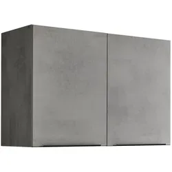 Mid.you Küchenoberschrank Anthrazit - Einbauküchen-Komponenten, hängender Küchenoberschrank aus Kunststoff mit 2 Fächern und kompakten Maßen von 90x60x35 cm - ideal für platzsparende Küchenlösungen.