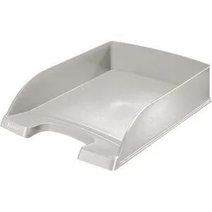 Leitz Briefablage 5227-00-85, Plus, A4, grau, stapelbar, Kunststoff