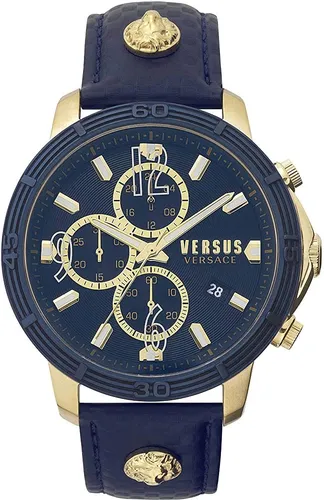 Versus VSPHJ0220 Bicocca Herrenuhr - Sportlicher Chronograph für Herren, wasserdicht bis 50 Meter, mit elegantem Lederarmband und dynamischem Zifferblatt-Design. Ideal für modebewusste Männer.