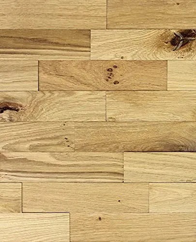 wodewa Wandverkleidung Holz 3D Optik Eiche Rustikal 1m² Wandpaneele Moderne Wanddekoration Holzverkleidung Holzwand Wohnzimmer Küche Schlafzimmer Strukturiert Geölt