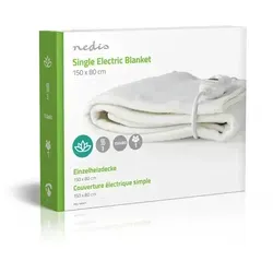 Elektrische Bettdecke 150 x 80 cm - 3 Wärmeeinstellungen - Heizdecken für eine Person, waschbar und mit Überhitzungsschutz für sicheres und angenehmes Wärmeempfinden.