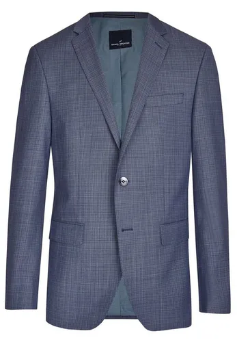 Daniel Hechter Modern Fit Herren Sakko Ice Blue - Elegantes Herren Sakko in modernem Schnitt aus hochwertiger Wollmischung mit Stretch-Anteil, ideal für Office und besondere Anlässe. Zweifarbige Karo-Optik im Trend.