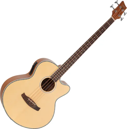 Classic Cantabile ABJ4-50CE-NT Jumbo Akustik Bass Natural - Akustik Bass in Jumbo-Form, mit hochwertiger Fichtendecke und Mahagoni-Korpus für warmen Klang, ideal für Bühnenauftritte und Aufnahmen.