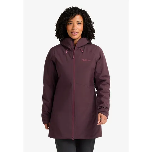 Jack Wolfskin Women's Heidelstein Insulation Jacket - XXL braun - Wasserdichter und isolierender Damen-Mantel in Braun, ideal für den Alltag. Mit Kapuze und winddichtem Material für optimalen Schutz gegen Kälte.