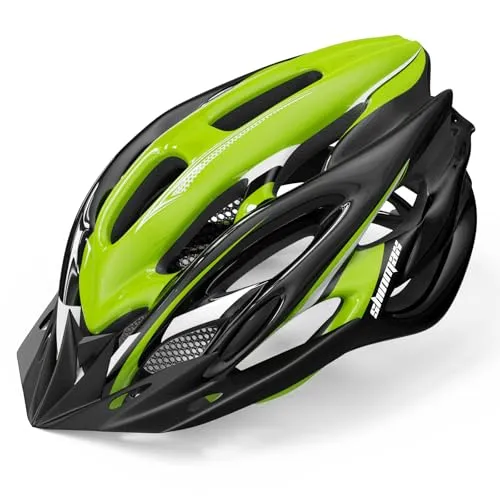 Shinmax Fahrradhelm Kinder Herren Damen MTB Helm Visier und Rücklicht mit 21 Belüftungskanäle