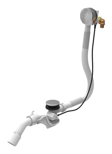 Ottofond Luxus Ab- und Überlaufgarnitur mit Wanneneinlauf und Rechteckperlator Chrom - Hochwertige Ab- und Überlaufgarnitur für Badewannen, mit elegantem Chrom-Finish und praktischem Wanneneinlauf für ein luxuriöses Badeerlebnis.