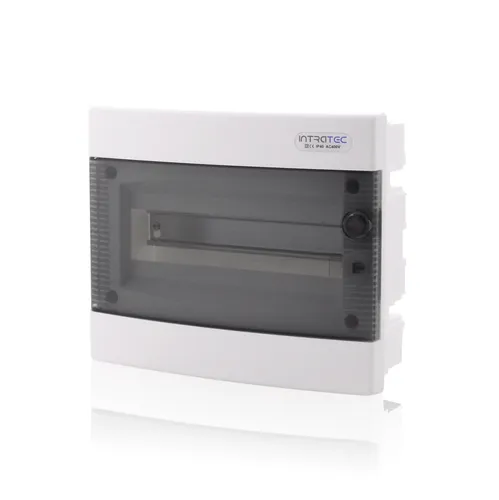 Sicherungskasten Verteilerkasten Unterputz 1-reihig IP40 12TE transparente Tür