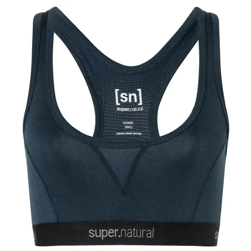 Super.Natural W TUNDRA220 Semplice Bra blueberry (W01) XS - Damen Skitourenunterwäsche, atmungsaktives Merino mit Temperaturregulierung und optimalem Halt für Outdoor-Aktivitäten und Alltag.