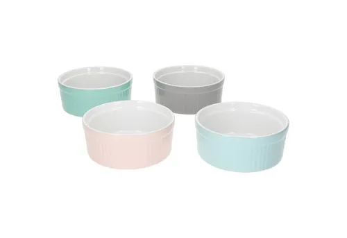 MamboCat Auflaufform 4er Set Muffinform / Souffle Schale Lotti 12x5cm - 24320222, Steingut