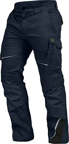 Leibwächter FLEXH Bundhose-Flex-Line Marine/Schwarz, Größe 48 - Arbeits- & Schutzkleidung, gerader Schnitt mit Reflektoren für hohe Sichtbarkeit und praktische Taschen für optimalen Komfort.