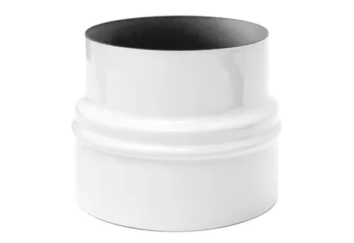 raik Rauchrohr Erweiterung 120 mm - Abgasrohre für Ofenrohr-Erweiterung, emaillierte Oberfläche in Weiß, ideal für feste, flüssige und gasförmige Brennstoffe, Made in Germany.