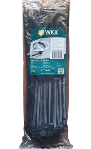 WKK Kabelbinder schwarz 370x7,6mm 100 Stück Pos1