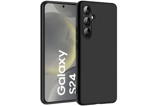 CoolGadget Handyhülle Black Series Handy Hülle für Samsung Galaxy S24 FE 6,7 Zoll, Edle Silikon Schlicht Robust Schutzhülle für Samsung S24 FE 5G Hülle