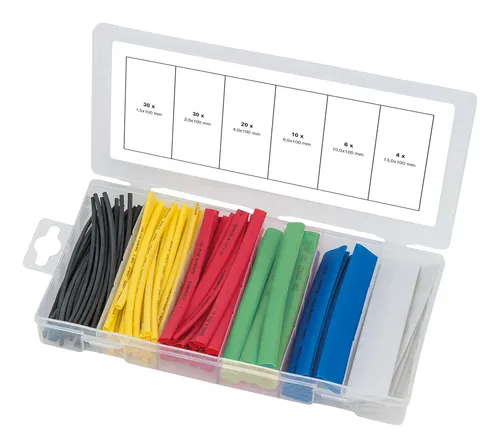 KS Tools Sortiment Schrumpfschläuche, farbig, 100-teilig - 970.0540