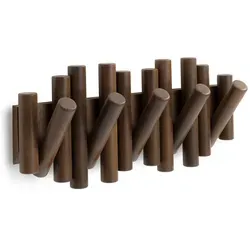 Umbra Picket Wandgarderobe mit 5 Haken – Walnuss Antik in braun von Umbra