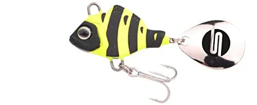 SPRO ASP Spinner UV– Searchbait mit original Gamakatsu Haken zum Angeln auf Raubfisch, Spinnangeln, Gewicht:10g, Farbe:Wasp UV