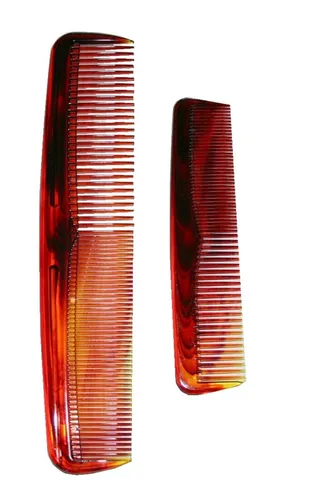 Kammset 2-teilig Herren Kamm 125 x 30 mm und 190 x 40 mm braun (9004)