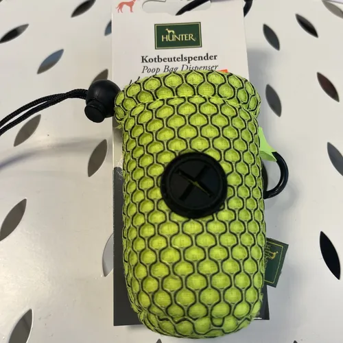 HUNTER Kotbeutelspender Hilo - praktischer Kotbeutelspender in Limette, stylisches 3-D Mesh-Material mit Karabiner für einfache Befestigung