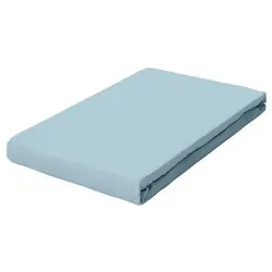 Schlafgut Boxspring-Spannleintuch Pure, Hellblau - Bettlaken für Boxspringbetten, aus hautfreundlichem Jersey mit klimaregulierenden Eigenschaften, ideal für Allergiker und bei 60° C waschbar.