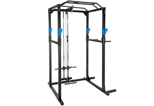 tectake® Power Rack mit Latzug – Vielseitige Fitnessstation für Dein Home Gym