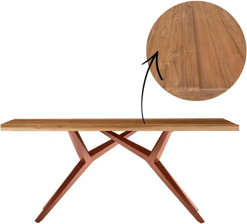 Rustikaler Esstisch mit antikbrauner Oberfläche - Esstisch von SIT, 180 cm x 73 cm x 100 cm, bietet eine charmante rustikale Optik und schafft eine einladende Atmosphäre für Ihr Zuhause.