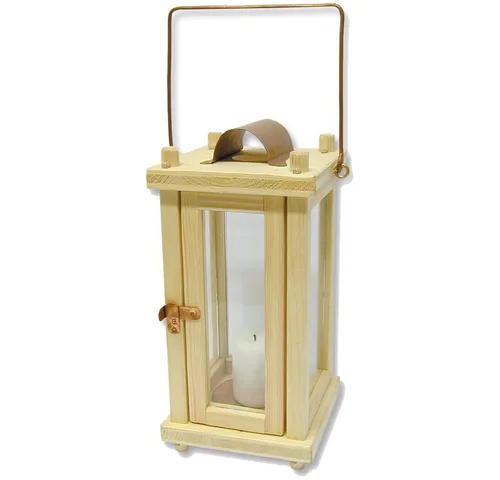 matches21 HOME & HOBBY Rosegger Laterne Holz Bausatz Kinder Holzbaukasten