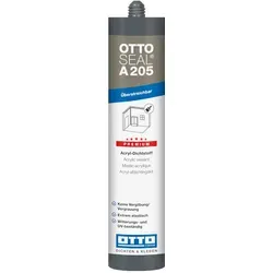 OTTOSEAL A205 - Premium Acryl-Dichtstoff in C56 Betongrau - Der OTTOSEAL A205 Premium Acryl-Dichtstoff eignet sich ideal für flexible Fugen im Innenausbau. Überstreichbar, frostunempfindlich und mit geprüfter Qualität – perfekt für Anschlussfugen an Wänden und Decken.