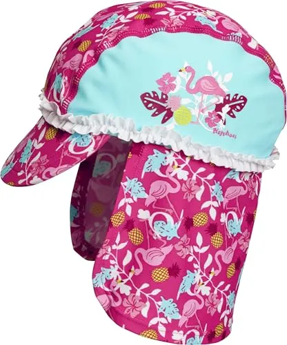 Playshoes Badekappe Kopfbedeckung Unisex Kinder, Flamingo, 49 cm