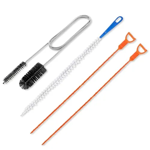 PCS Abflussreiniger Spirale,Abfluss Reinigungsbürste Lang Flexible Abflussbürste Rohrreiniger Cleaning Rohrreinigungsspirale Rohrreinigung Cleaner mit Dusche Reiniger Brush,für Sink Set Drain Bürste 4