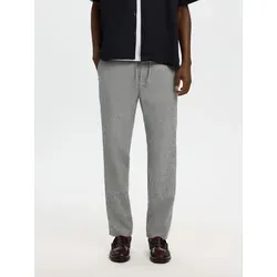 SELECTED HOMME Chinohose SLH172-SLIMTAPE BRODY LINEN PANT NOOS blau L - Wanderhosen aus 54% Baumwolle und 45% Leinen, pflegeleicht und elastisch für optimalen Komfort beim Wandern.