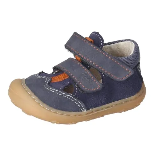 RICOSTA Jungen Kletthalbschuhe EBI - Lauflernschuhe für Jungen, komfortable Passform mit Klettverschluss und weichem Leder, ideal für kleine Füße und erste Schritte.
